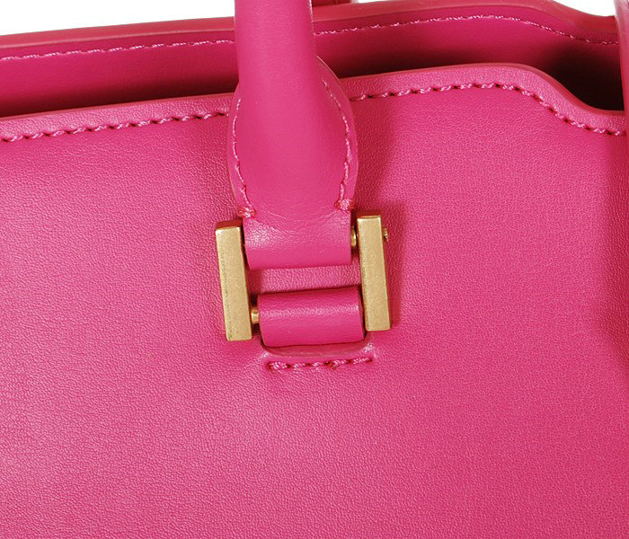 YSL medium cabas chyc calfskin leather bag 8337 rosered - Click Image to Close
